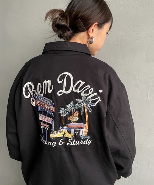 BEN DAVIS（ベンデイビス）の「【WEB限定】[BEN DAVIS/ベンデイビス] コットンダック スーベニアジャケット（ミリタリージャケット・レディース・ベージュ/ブラック・M/L）」の16枚目の写真