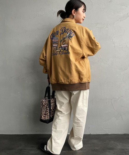 BEN DAVIS（ベンデイビス）の「【WEB限定】[BEN DAVIS/ベンデイビス] コットンダック スーベニアジャケット（ミリタリージャケット・レディース・ベージュ/ブラック・M/L）」の6枚目の写真