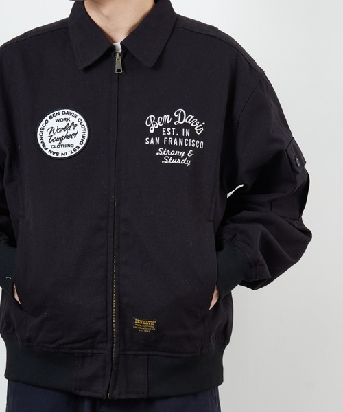 【フェード感◎】BEN DAVIS ダックジャケット　ブラック Lサイズ フェード感◎】BEN DAVIS ダックジャケット ブラック Lサイズ
