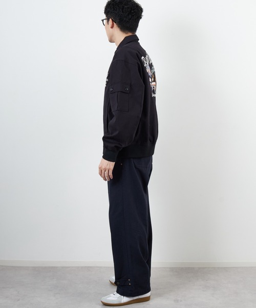 【フェード感◎】BEN DAVIS ダックジャケット　ブラック Lサイズ WEB限定】[BEN DAVIS/ベンデイビス] コットンダック スーベニア