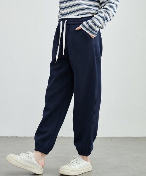 セール】ソリッドカラー ウエスト イージー ジョガー パンツ（その他