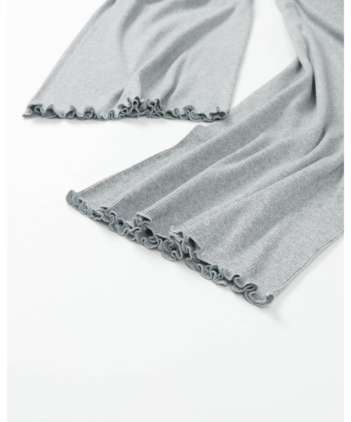 HANES(ヘインズ)の「【HANES/ヘインズ】Hanes originalsロングワイドパンツ by THE DODO JEAN 25FW ヘインズ(HW9-C101)【WEB限定】(スウェットパンツ・レディース・ブラック/グレー・フリー)」の4枚目の写真
