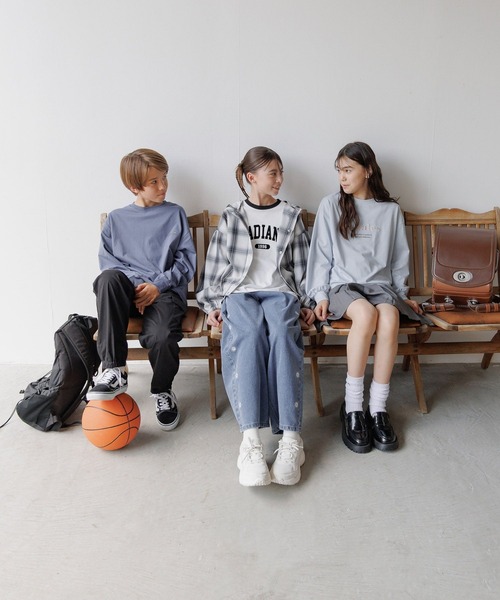 GLOBAL WORK（グローバルワーク）の「ヘビロッTEE/モチーフ長袖/579701（Tシャツ/カットソー・キッズ・ホワイト/チャコールグレー/ブルー系その他/パープル系その他/ホワイト系その他2・130cm/140cm/150cm/160cm）」の16枚目の写真