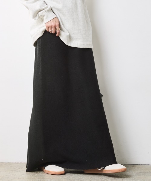 CHIC STYLE（シックスタイル）の「ニットナローマキシスカート＜大きいサイズ有＞シックスタイル（スカート・レディース・ボルドー/グレー/ブラック/アイボリー・L/M/3L/LL/5L/4L）」の22枚目の写真