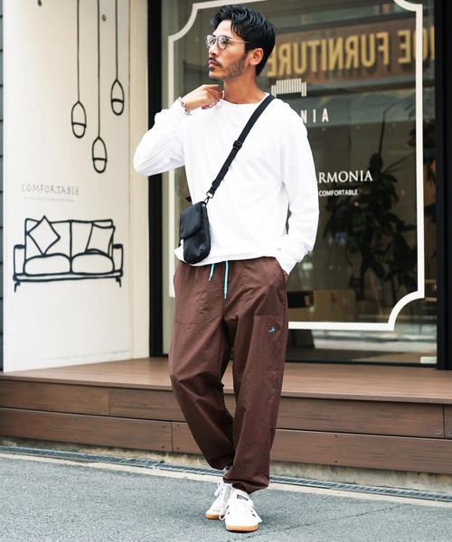 jiggys shop（ジギーズショップ）の「ワンポイント刺繍 ベイカー ナイロンパンツ（その他パンツ・メンズ・チャコール/ベージュ/ブラウン・X-LARGE/MEDIUM/LARGE）」の20枚目の写真