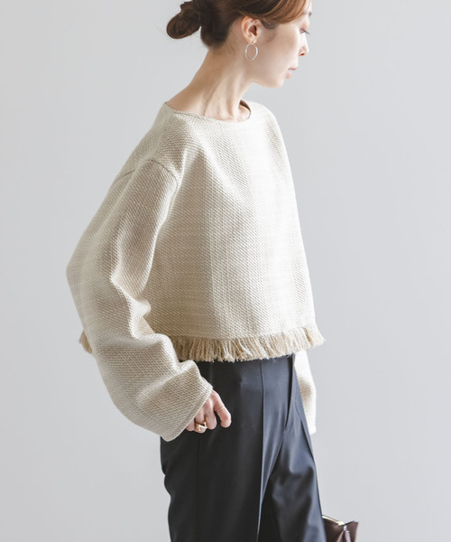 セール】《追加》ツイードショートトップス（シャツ/ブラウス）｜NOBLE