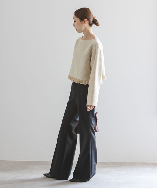 セール】《追加》ツイードショートトップス（シャツ/ブラウス）｜NOBLE