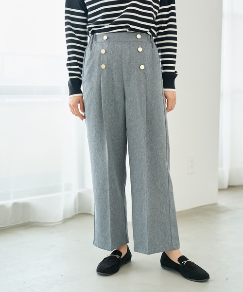 FOUND GOOD（ファウンドグッド）の「フロントボタンワイドP（その他パンツ・レディース・グレー系5/ブラック/ブラウン系5・S/M/L）」の12枚目の写真