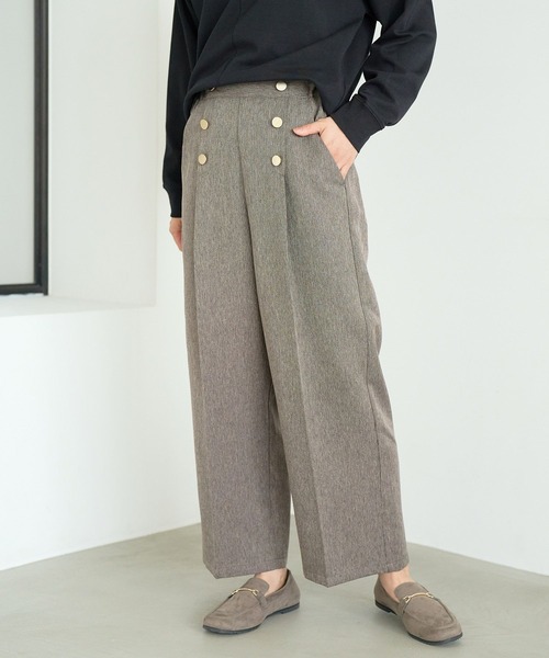 FOUND GOOD（ファウンドグッド）の「フロントボタンワイドP（その他パンツ・レディース・グレー系5/ブラック/ブラウン系5・S/M/L）」の19枚目の写真