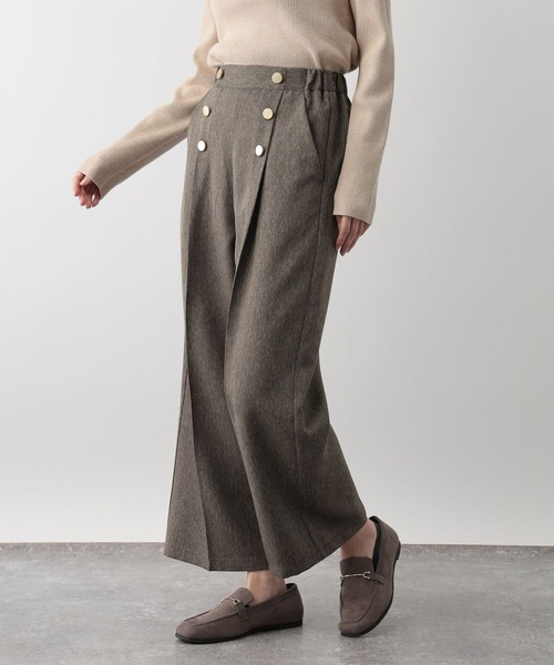 FOUND GOOD（ファウンドグッド）の「フロントボタンワイドP（その他パンツ・レディース・グレー系5/ブラック/ブラウン系5・S/M/L）」の20枚目の写真