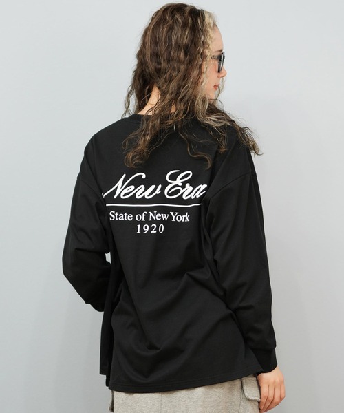 NEW ERA(ニューエラ)の「NEW ERA/ニューエラ WS LS OVERSIZED COTTON T ロンT 14674699/14674700(Tシャツ/カットソー・レディース・ホワイト/ブラック・M/S)」の2枚目の写真