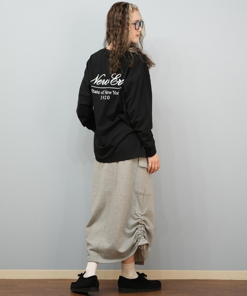 NEW ERA(ニューエラ)の「NEW ERA/ニューエラ WS LS OVERSIZED COTTON T ロンT 14674699/14674700(Tシャツ/カットソー・レディース・ホワイト/ブラック・M/S)」の12枚目の写真