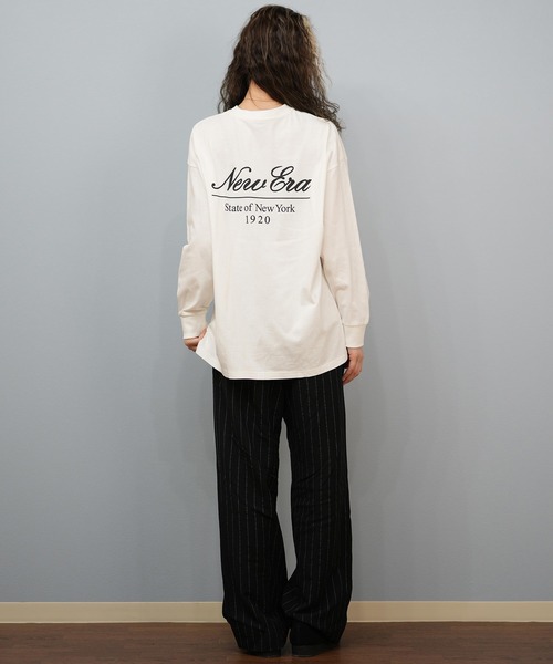 NEW ERA(ニューエラ)の「NEW ERA/ニューエラ WS LS OVERSIZED COTTON T ロンT 14674699/14674700(Tシャツ/カットソー・レディース・ホワイト/ブラック・M/S)」の7枚目の写真