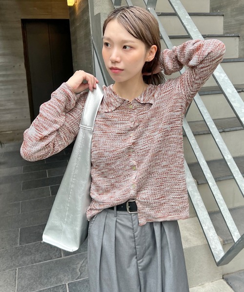 ABYS(アビス)の「段染めポロカーディガン(カーディガン/ボレロ・レディース・ネイビー/チャコールグレー/レンガ・FREE)」の20枚目の写真