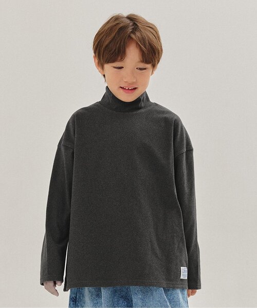 WEB限定/ジュニア対応】 やわらか起毛ハイネックロンT（Tシャツ