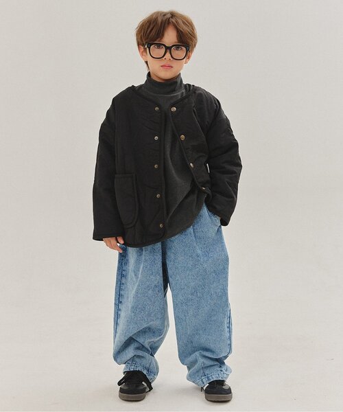 BREEZE（ブリーズ）の「【WEB限定/ジュニア対応】 やわらか起毛ハイネックロンT（Tシャツ/カットソー・キッズ・レッド/チャコール/オフホワイト・90/100/110/120/130/140/150）」の8枚目の写真