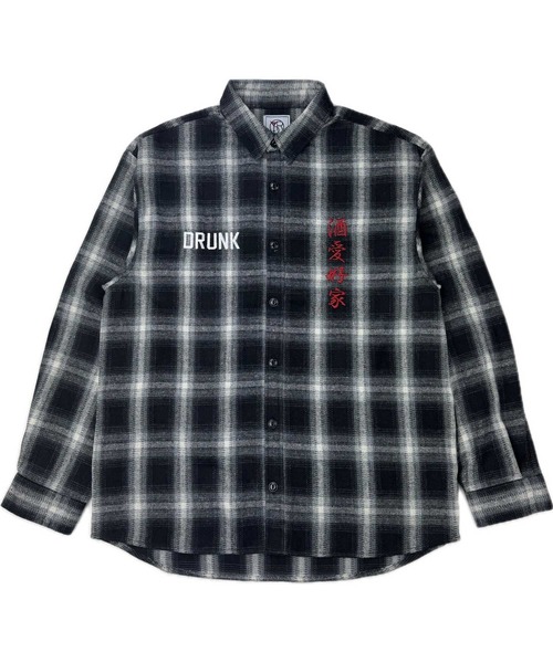JACKROSE（ジャックローズ）の「YOIDORE 酒愛好家 ﾁｪｯｸｼｬﾂ（シャツ/ブラウス・メンズ・ブラック・M/L/XL）」の14枚目の写真