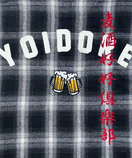 JACKROSE（ジャックローズ）の「YOIDORE 酒愛好家 ﾁｪｯｸｼｬﾂ（シャツ/ブラウス・メンズ・ブラック・M/L/XL）」の18枚目の写真