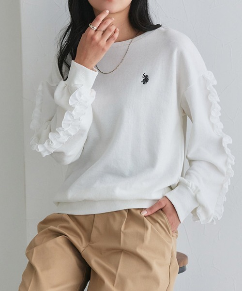 U.S.POLO ASSN.】フリルスウェット（スウェット）｜U.S. POLO ASSN
