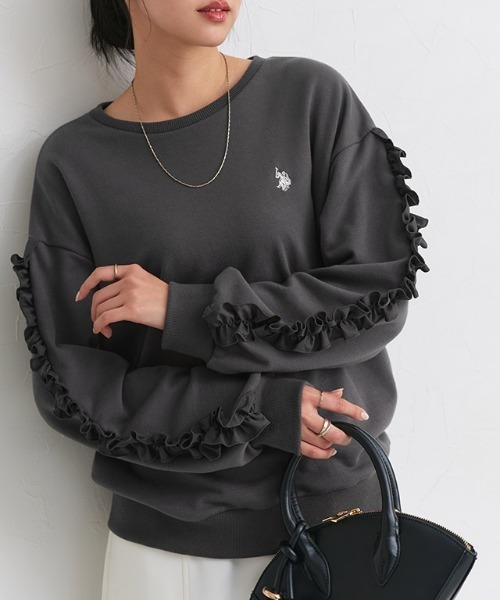 U.S.POLO ASSN.】フリルスウェット（スウェット）｜U.S. POLO ASSN