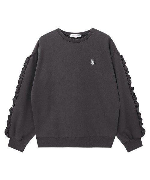 U.S. POLO ASSN.(ユーエスポロアッスン)の「U.S. POLO ASSN. フリルスウェット(スウェット・レディース・グレー系その他/ネイビー/ホワイト系その他・M/L)」の5枚目の写真