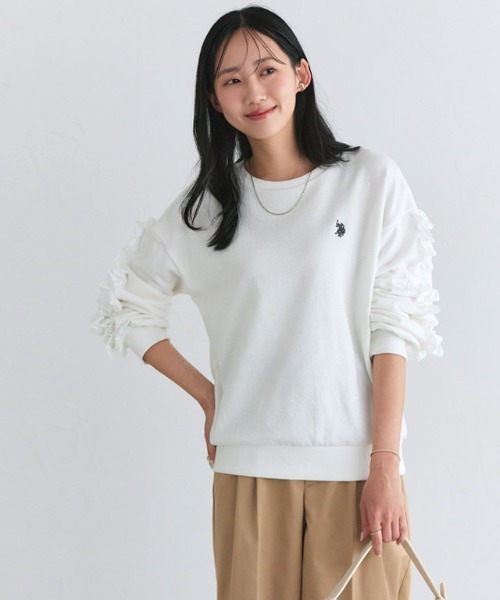 U.S. POLO ASSN.(ユーエスポロアッスン)の「U.S. POLO ASSN. フリルスウェット(スウェット・レディース・グレー系その他/ネイビー/ホワイト系その他・M/L)」の21枚目の写真