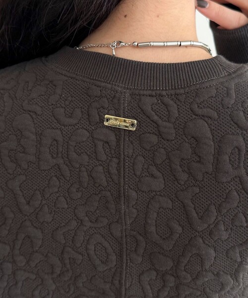 fredy emue(フレディエミュ)の「レオパードジャガードプルオーバー(Tシャツ/カットソー・レディース・オフホワイト/チャコールグレー/ベージュ・38)」の14枚目の写真