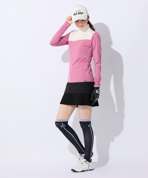 FILA GOLF(フィラゴルフ )の「【FILAGOLF/フィラゴルフ】レディースニット×中綿スカート|蓄熱裏地・保温性|異素材ミックスデザインレディースゴルフウェア(スカート・レディース・オフホワイト/ブラック・LARGE/MEDIUM)」の15枚目の写真