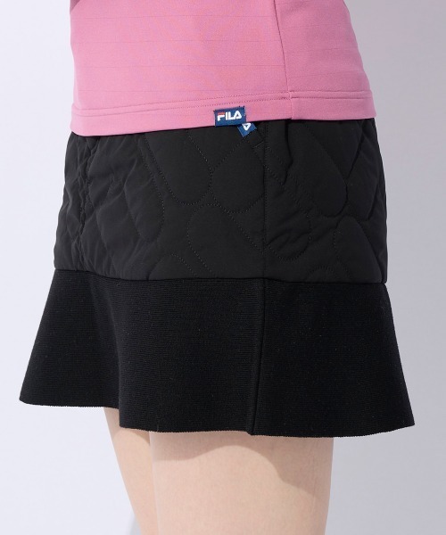 FILA GOLF(フィラゴルフ )の「【FILAGOLF/フィラゴルフ】レディースニット×中綿スカート|蓄熱裏地・保温性|異素材ミックスデザインレディースゴルフウェア(スカート・レディース・オフホワイト/ブラック・LARGE/MEDIUM)」の18枚目の写真