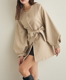 Lunea（ルネア）の「ボリュームスリーブノーカラージャケット（ノーカラージャケット）」