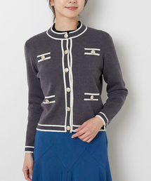 【NARACAMICIE】配色ニットカーディガン