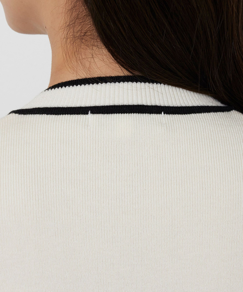 NARACAMICIE（ナラカミーチェ）の「【NARACAMICIE】配色ニットカーディガン（カーディガン/ボレロ・レディース・グレー/ブラック/ホワイト・M）」の11枚目の写真