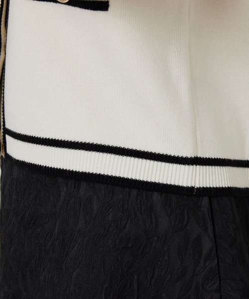 NARACAMICIE（ナラカミーチェ）の「【NARACAMICIE】配色ニットカーディガン（カーディガン/ボレロ・レディース・グレー/ブラック/ホワイト・M）」の13枚目の写真