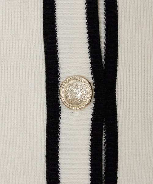 NARACAMICIE（ナラカミーチェ）の「【NARACAMICIE】配色ニットカーディガン（カーディガン/ボレロ・レディース・グレー/ブラック/ホワイト・M）」の14枚目の写真