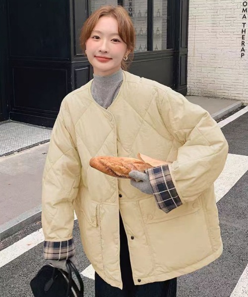 Naptime. チェック中綿ジャケット アイボリー NAPTIME チェック中綿ジャケット IVORY M - メルカリ