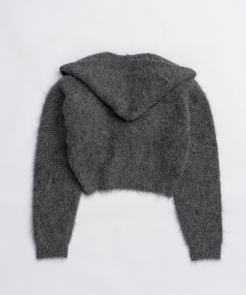 PRANK PROJECT（プランクプロジェクト）の「アルパカブレンド2WAYフーディ / Alpaca Blend 2-Way Hoodie（ニット/セーター・レディース・チャコールグレー/ブラック・FREE）」の11枚目の写真