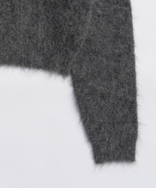 PRANK PROJECT（プランクプロジェクト）の「アルパカブレンド2WAYフーディ / Alpaca Blend 2-Way Hoodie（ニット/セーター・レディース・チャコールグレー/ブラック・FREE）」の19枚目の写真