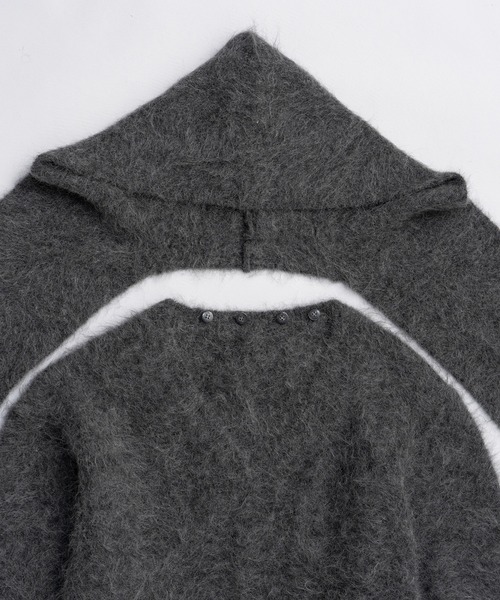 PRANK PROJECT（プランクプロジェクト）の「アルパカブレンド2WAYフーディ / Alpaca Blend 2-Way Hoodie（ニット/セーター・レディース・チャコールグレー/ブラック・FREE）」の17枚目の写真