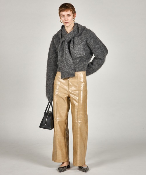 PRANK PROJECT（プランクプロジェクト）の「アルパカブレンド2WAYフーディ / Alpaca Blend 2-Way Hoodie（ニット/セーター・レディース・チャコールグレー/ブラック・FREE）」の9枚目の写真