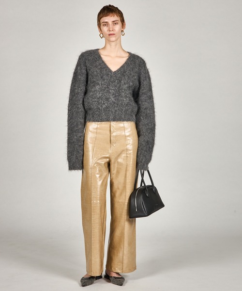 PRANK PROJECT（プランクプロジェクト）の「アルパカブレンド2WAYフーディ / Alpaca Blend 2-Way Hoodie（ニット/セーター・レディース・チャコールグレー/ブラック・FREE）」の5枚目の写真