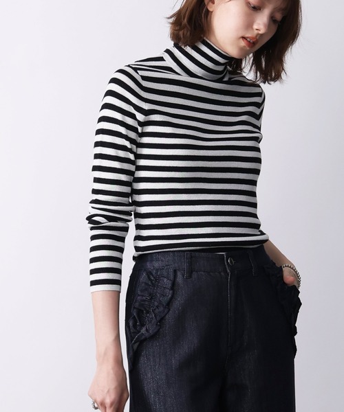 PICCIN(ピッチン)の「ラメタートルニット(ニット/セーター・レディース・オフホワイト/ホワイト系その他/ブラック/ブラウン系その他/ベージュ/ライトブルー/ローズ・M)」の20枚目の写真