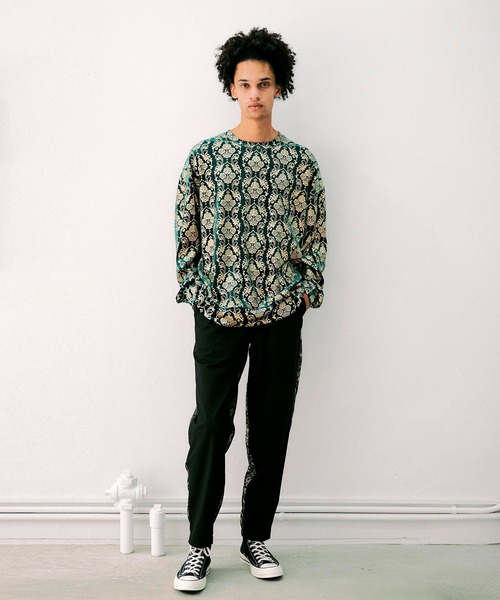 NOISE MAKER（ノイズメーカー）の「無地×ドラゴンジャガード織パンツ【MADE IN JAPAN】（その他パンツ・メンズ・チャコールグレー/ブラック・S/M/L/XL）」の5枚目の写真