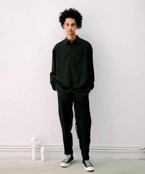 NOISE MAKER（ノイズメーカー）の「無地×ドラゴンジャガード織パンツ【MADE IN JAPAN】（その他パンツ・メンズ・チャコールグレー/ブラック・S/M/L/XL）」の9枚目の写真