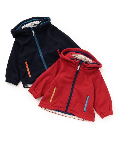 sense of wonder（センスオブワンダー）の「ボンディングジップパーカー（パーカー・キッズ・レッド/ネイビー・90cm/100cm/110cm/120cm/130cm）」の10枚目の写真