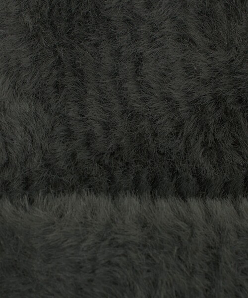 green label relaxing(グリーンレーベルリラクシング)の「ニットシャギー ポンポンキャップ / ニットキャップ(ニットキャップ/ビーニー・レディース・オフホワイト/ダークグレー/ブラック・FREE)」の9枚目の写真