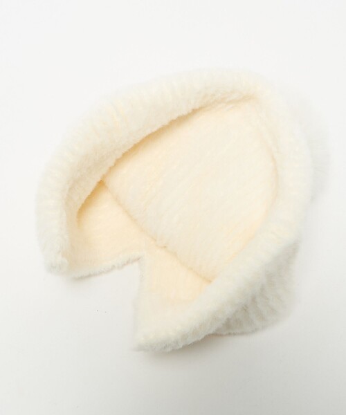 green label relaxing(グリーンレーベルリラクシング)の「ニットシャギー ポンポンキャップ / ニットキャップ(ニットキャップ/ビーニー・レディース・オフホワイト/ダークグレー/ブラック・FREE)」の11枚目の写真