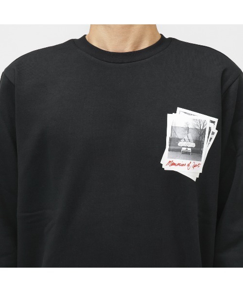 adidas(アディダス)の「【別注】アディダス adidas Memories of Sportグラフィック スウェットシャツ 限定コラボ(スウェット・メンズ・グレー/ブラック・S/M/L/LL/3L)」の6枚目の写真