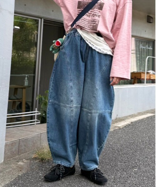 セール】デニムボールパンツ（デニムパンツ）｜DOUBLE NAME（ダブル