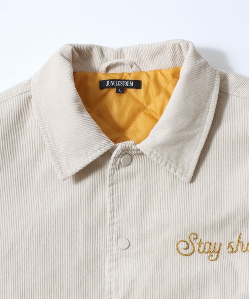 SITRY（シトリー）の「Corduroy Varsity Jacket/オーバーサイズ コーデュロイ スタジャン ブルゾン（スタジャン・メンズ・アイボリー/ブラック/ブラウン・M/L）」の6枚目の写真