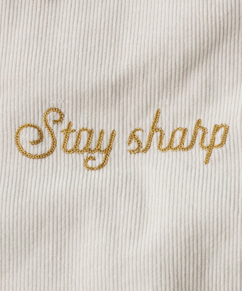 SITRY（シトリー）の「Corduroy Varsity Jacket/オーバーサイズ コーデュロイ スタジャン ブルゾン（スタジャン・メンズ・アイボリー/ブラック/ブラウン・M/L）」の7枚目の写真